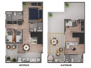 Duplex 123,84 m� - planta 4