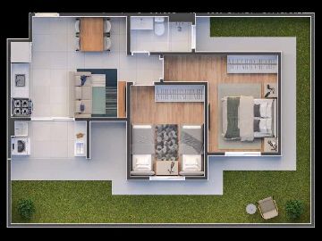 Garden 2 dormit�rios - 78,34 m�
