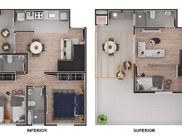Duplex 3 dorms 122,44 m2 - planta 5.