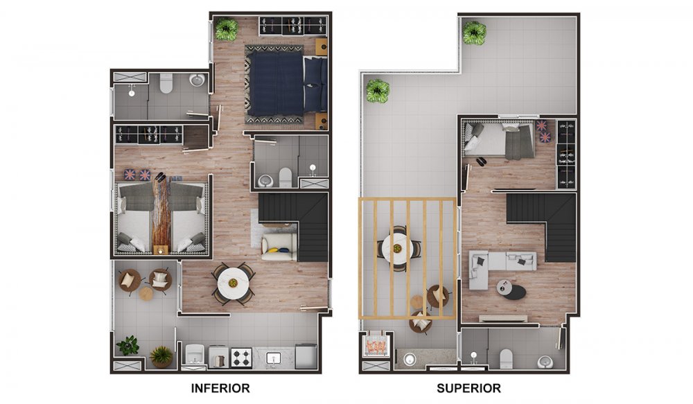 Duplex 123,84 m² - planta 4