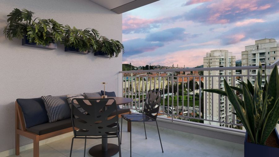 Perspectiva varanda 3 dorm