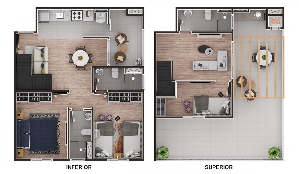 Duplex 123,30 m² - planta 6