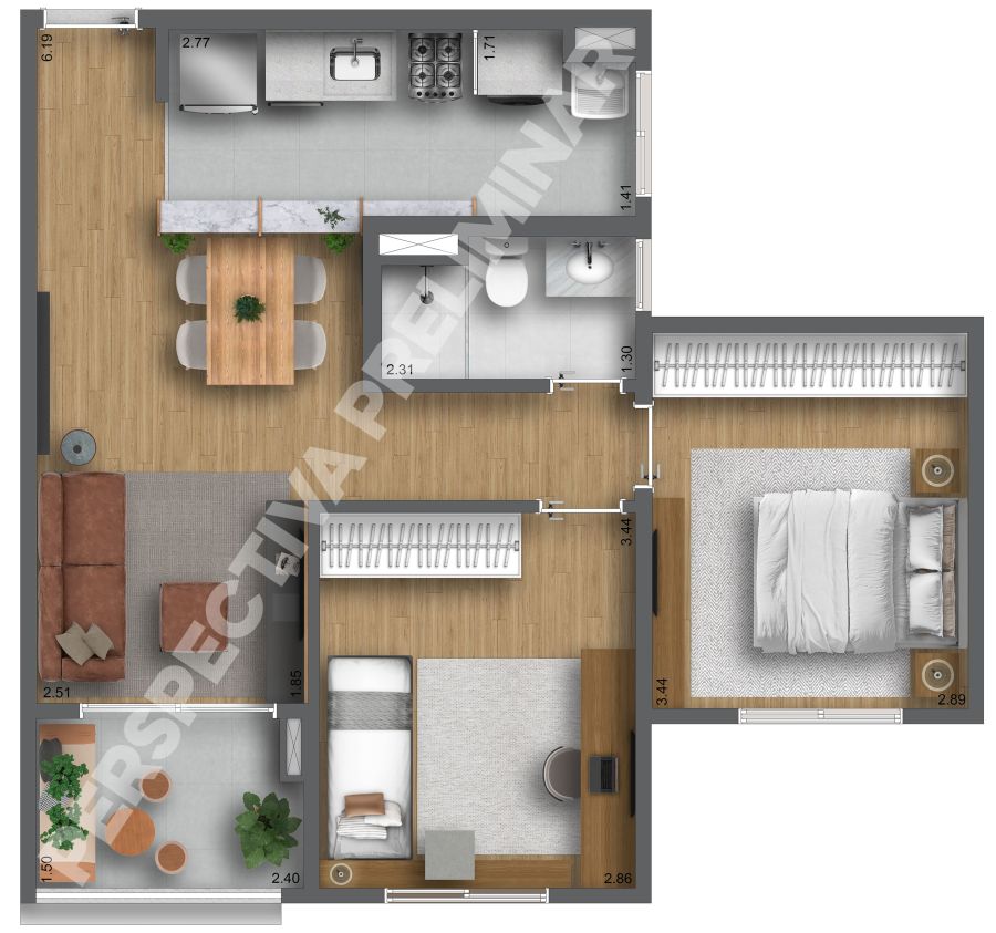 Planta 2 Dorms